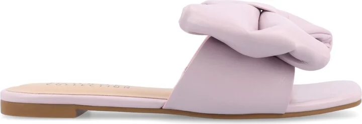 Journee Collection Women's Fayre Oversized Bow Flat Sandals - Image 2
