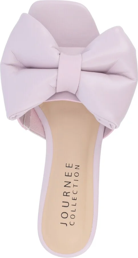 Journee Collection Women's Fayre Oversized Bow Flat Sandals - Image 4