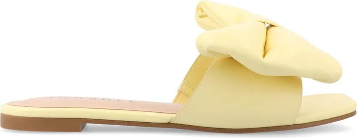 Journee Collection Women's Fayre Oversized Bow Flat Sandals - Image 6