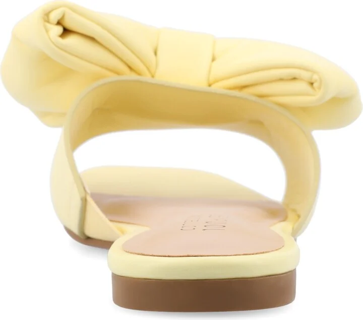 Journee Collection Women's Fayre Oversized Bow Flat Sandals - Image 7