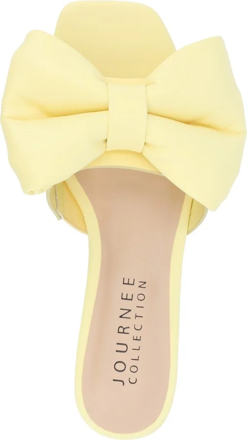 Journee Collection Women's Fayre Oversized Bow Flat Sandals - Image 8