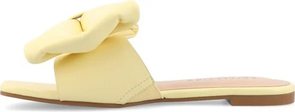 Journee Collection Women's Fayre Slip On Slide Flat Sandals Blue - Image 6