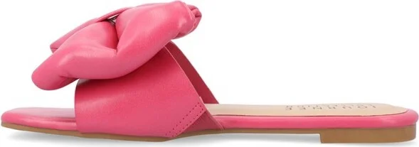 Journee Collection Women's Fayre Slip On Slide Flat Sandals Blue - Image 7