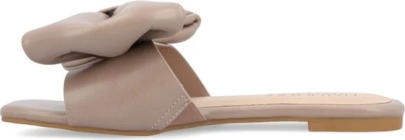 Journee Collection Women's Fayre Slip On Slide Flat Sandals Blue - Image 9