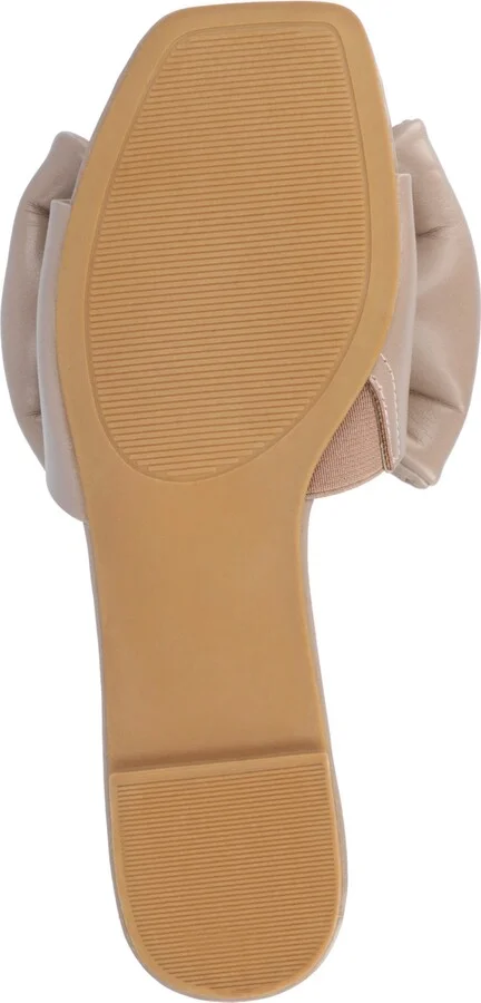Journee Collection Women's Fayre Wide Width Oversized Bow Slip On Flat Sandals - Image 5