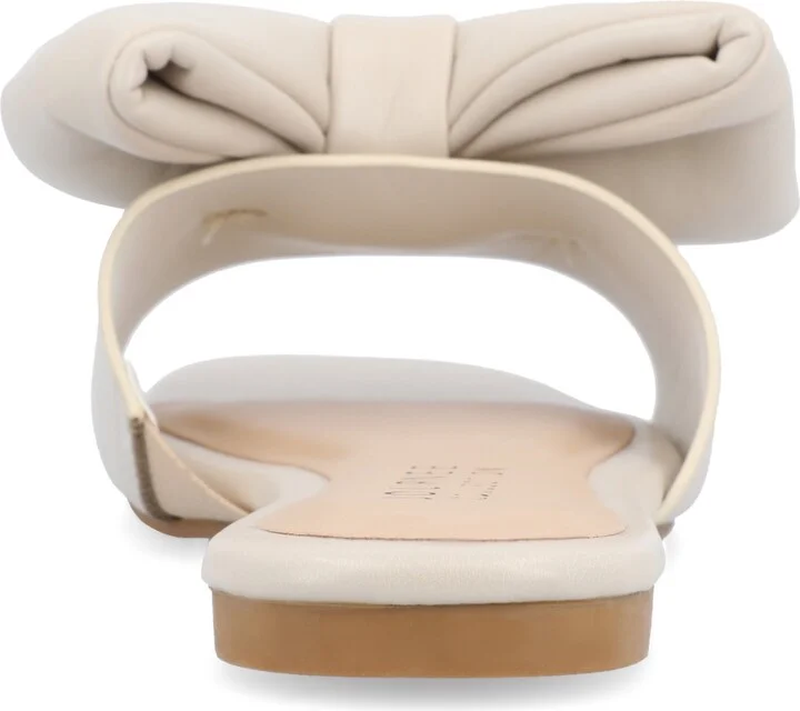 Journee Collection Women's Fayre Wide Width Oversized Bow Slip On Flat Sandals - Image 7