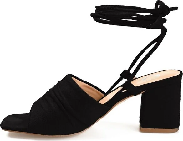 Journee Collection Women's Felisity Open Square Toe Block Heel Sandals Black - Image 3