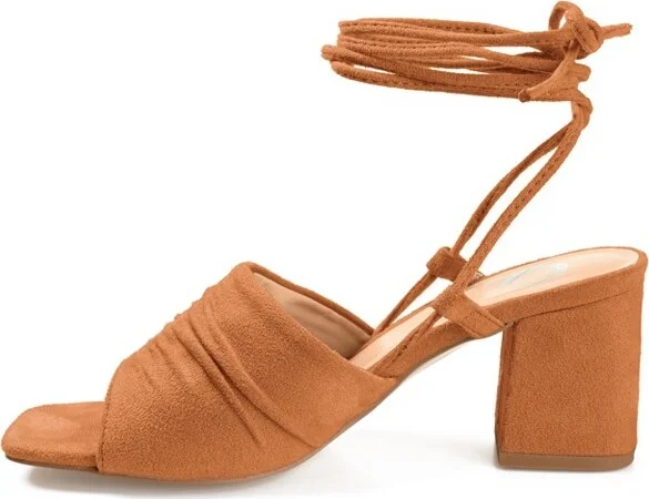 Journee Collection Women's Felisity Open Square Toe Block Heel Sandals Black - Image 5