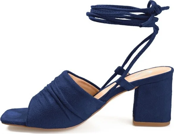 Journee Collection Women's Felisity Open Square Toe Block Heel Sandals Black - Image 6
