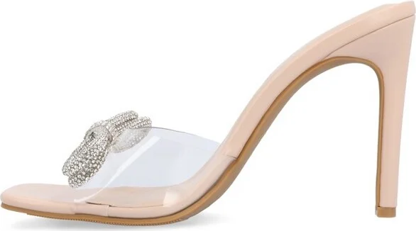 Journee Collection Women's Fenella High Heel Open Toe Pumps White - Image 3