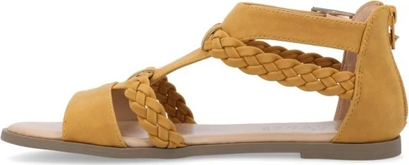 Journee Collection Women's Florence Gladiator Flat Sandals Coral - Image 3