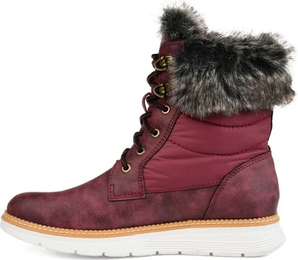 Journee Collection Women's Flurry Almond Toe Winter Boots Wine - Image 2