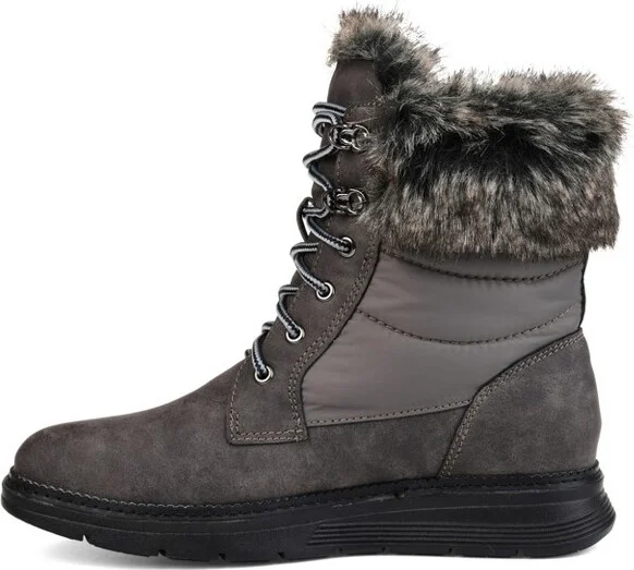 Journee Collection Women's Flurry Almond Toe Winter Boots Wine - Image 3
