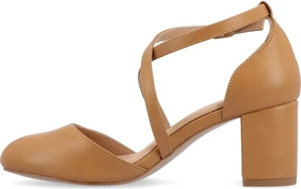 Journee Collection Women's Foster Wide Width Almond Toe Mid Block Heel Pumps Black - Image 7