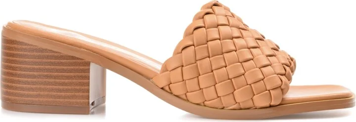 Journee Collection Women's Fylicia Woven Block Heel Slide Sandals - Image 2