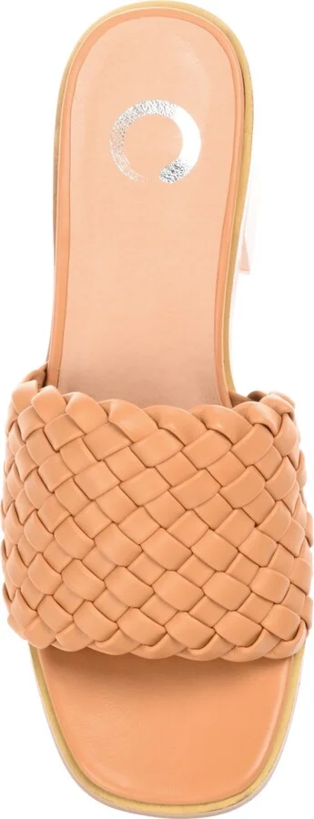 Journee Collection Women's Fylicia Woven Block Heel Slide Sandals - Image 4