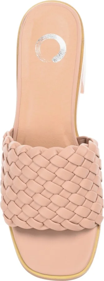 Journee Collection Women's Fylicia Woven Block Heel Slide Sandals - Image 8