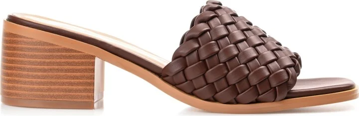 Journee Collection Women's Fylicia Woven Block Heel Slide Sandals - Image 10