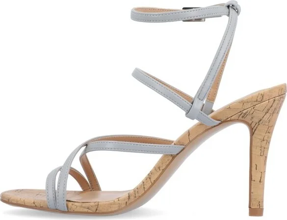 Journee Collection Women's Fylissa Multi Strap Stiletto Open Toe Pumps Blue - Image 2