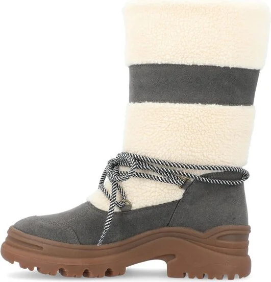 Journee Collection Women's Galina Mid Calf Pull On Winter Boot Charcoal - Image 2