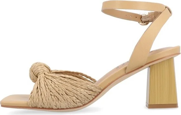 Journee Collection Women's Galinda Low Block Heel Sandals Pink - Image 3
