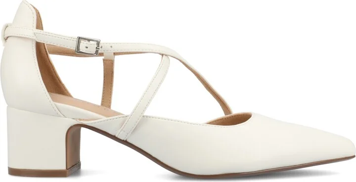 Journee Collection Women's Galvinn Crisscross Pointed Toe Pumps - Image 2