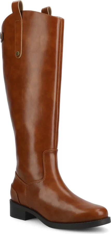 Journee Collection Women's Gema Round Toe Riding Boots