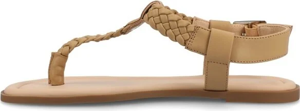Journee Collection Women's Genevive Ankle Strap Flat Sandals Brown - Image 5