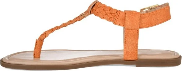 Journee Collection Women's Genevive Ankle Strap Flat Sandals Brown - Image 8