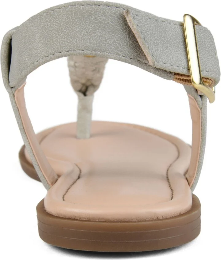 Journee Collection Women's Genevive Braided T-Strap Flat Sandals - Image 3