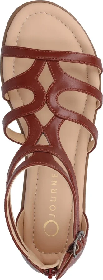 Journee Collection Women's Genneva Zipper Flat Sandals - Image 4