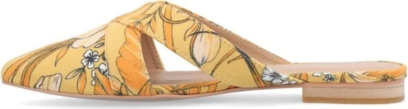 Journee Collection Women's Gerda Slip On Almond Toe Mules Flats Floral - Image 4