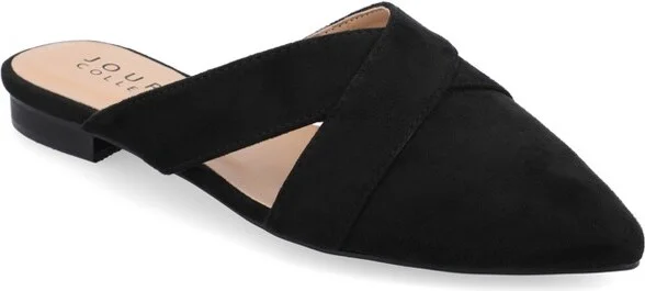 Journee Collection Women's Gerda Slip On Almond Toe Mules Flats Floral