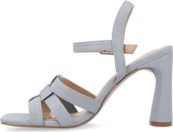 Journee Collection Women's Gibssen Ankle Strap Covered Block Heel Sandals Black - Image 4