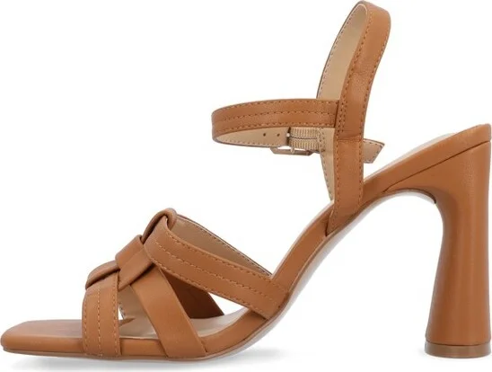 Journee Collection Women's Gibssen Ankle Strap Covered Block Heel Sandals Black - Image 5