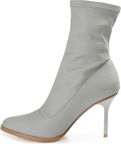 Journee Collection Women's Gizzel Almond Toe Stiletto High Ankle Booties Tan - Image 4
