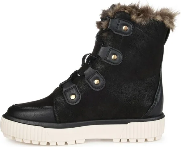 Journee Collection Women's Glacier Round Toe Winter Boots Black - Image 3