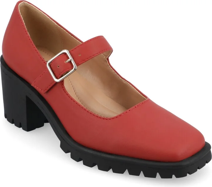 Journee Collection Women's Gladys Lug Sole Mary Jane Pumps