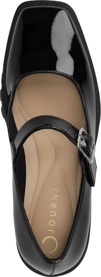 Journee Collection Women's Gladys Square Toe Mary Jane Pumps - Patent, Black - Image 4