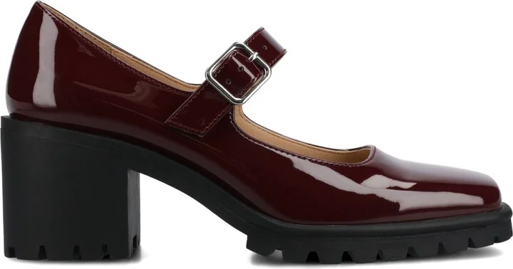 Journee Collection Women's Gladys Square Toe Mary Jane Pumps - Patent, Black - Image 6