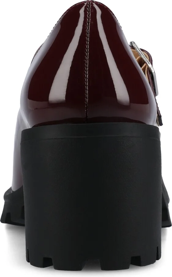 Journee Collection Women's Gladys Square Toe Mary Jane Pumps - Patent, Black - Image 7