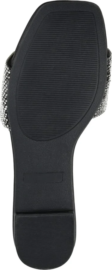 Journee Collection Women's Grayce Rhinestone Flat Sandals - Image 5
