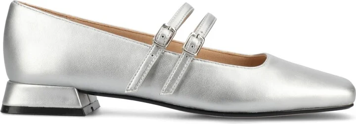 Journee Collection Women's Gredah Square Toe Double Strap Mary Jane Flats - Image 2