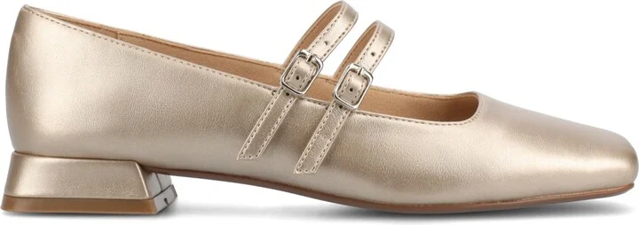 Journee Collection Women's Gredah Square Toe Double Strap Mary Jane Flats - Image 10