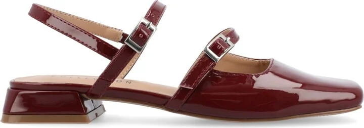 Journee Collection Women's Gretchenn Multi Strap Square Toe Mary Jane Flats - Image 6