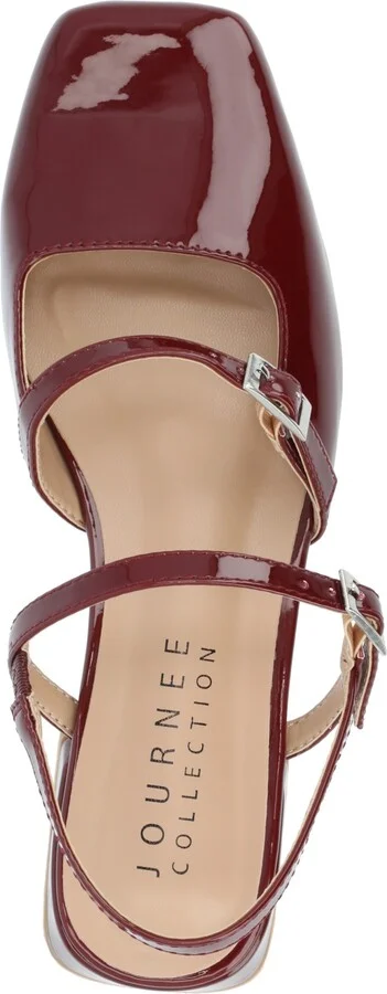 Journee Collection Women's Gretchenn Multi Strap Square Toe Mary Jane Flats - Image 8