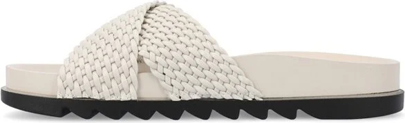Journee Collection Women's Gretie Flatform Treaded Slide Sandal Blue - Image 3