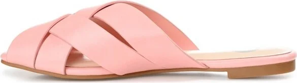 Journee Collection Womens Haize Tru Comfort Foam Slide Low Block Heel Sandals Blush 9.5 - Image 2