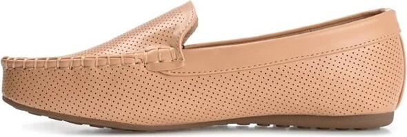 Journee Collection Women's Halsey Comfort Insole Slip On Round Toe Loafer Flats Black PU - Image 8