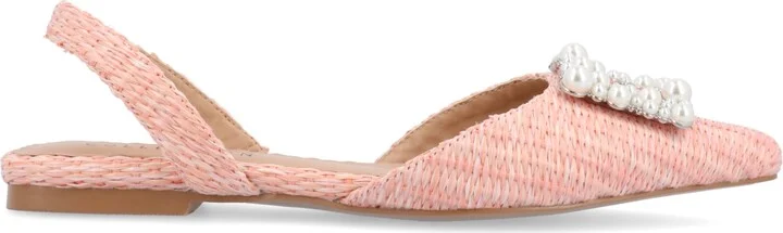 Journee Collection Women's Hannae Embellished Slingback Flats - Image 7
